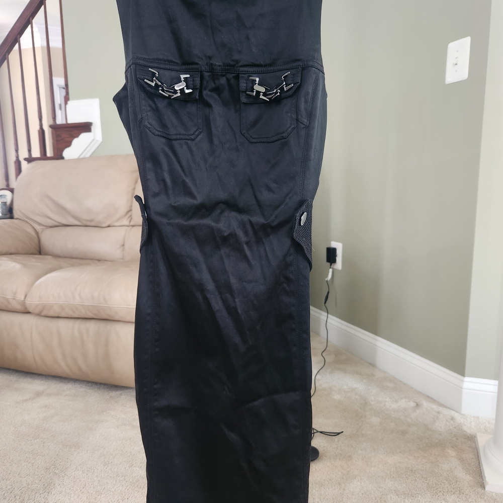 Black Dress with Buckle Detail